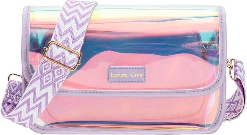 Packism Clear Bag for Stadium Events - Small Clear Purses for Women Crossbody Messenger Bag for Concerts Sporting Events - Image 1